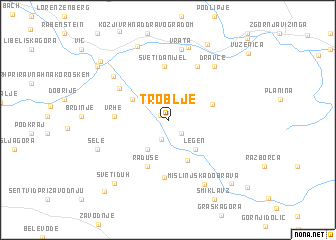 map of Troblje