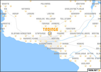 map of Tröinge