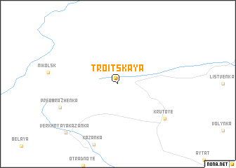 map of Troitskaya