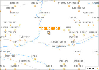 map of Troldhede