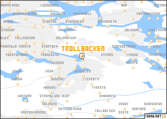 map of Trollbäcken