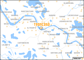 map of Troncoso