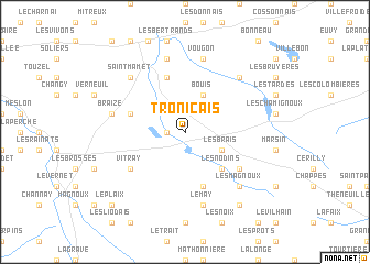 map of Troniçais