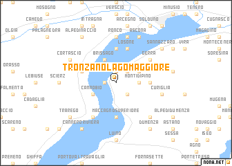 map of Tronzano Lago Maggiore