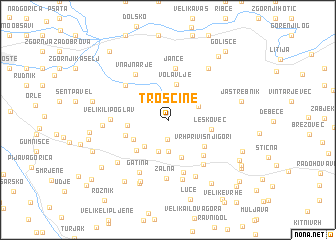 map of Troščine