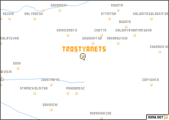 map of Trostyanets