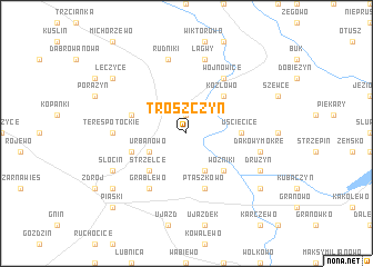 map of Troszczyn