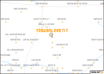 map of Trouan-le-Petit