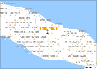 map of Trou Pélé