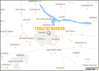 map of Trouts Corners