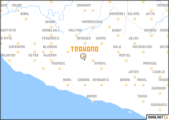 map of Trowono