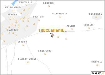 map of Troxlers Mill