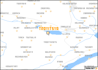 map of Troyitsya