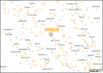 map of Trpeza