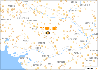 map of Trševina