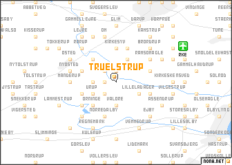 map of Truelstrup