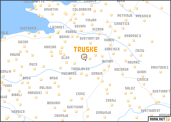map of Truške
