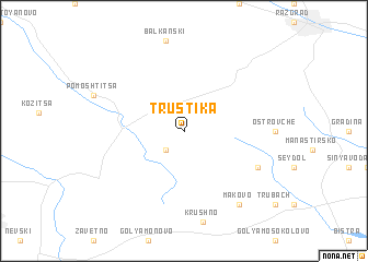 map of Trŭstika