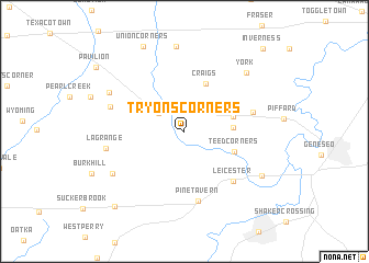 map of Tryons Corners