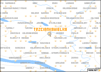 map of Trzcianka Wielka