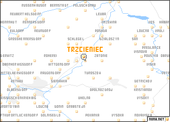 map of Trzcieniec