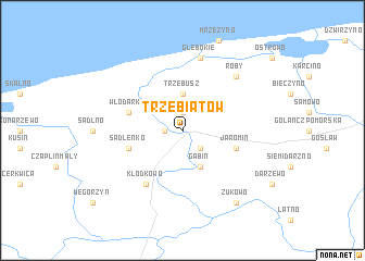 map of Trzebiatów
