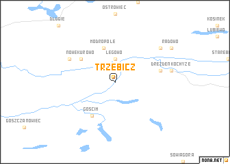 map of Trzebicz