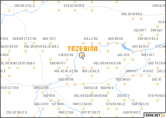 map of Trzebina