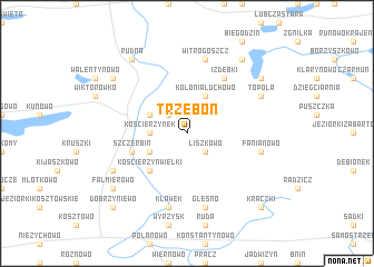 map of Trzeboń