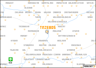 map of Trzeboś