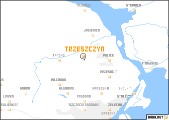 map of Trzeszczyn