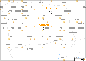 map of Tsadza