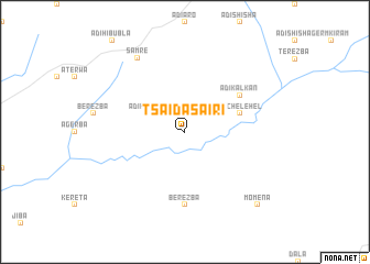map of Tsʼa‘ida Sa‘irī