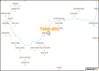 map of Tsawlang