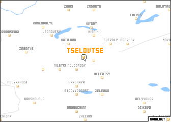 map of Tselovtse