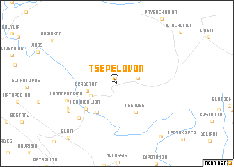 map of Tsepélovon