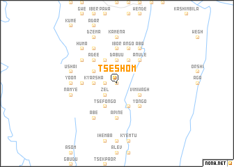 map of Tseshom