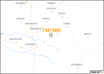 map of Tsetseri