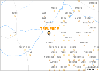 map of Tsewende