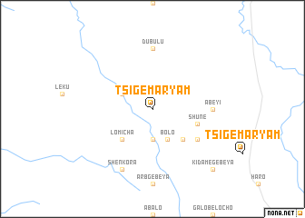 map of Tsʼigē Maryam