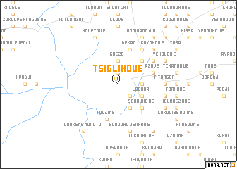 map of Tsiglihoué