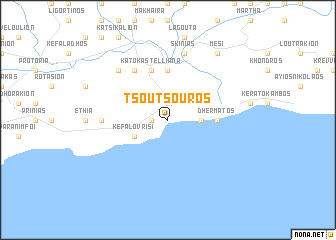 map of Tsoútsouros