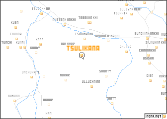 map of Tsulikana