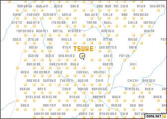 map of Tsuwe