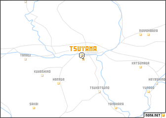 map of Tsuyama