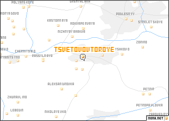 map of Tsvetovo Vtoroye