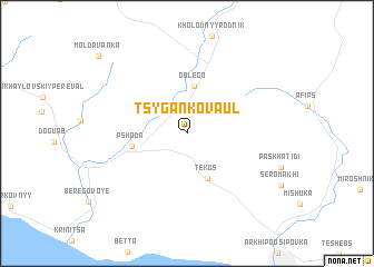 map of Tsygankov Aul