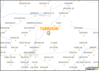 map of Tūbausiai