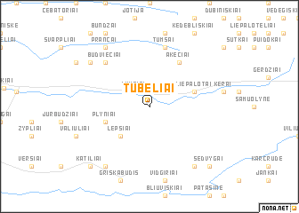 map of Tūbeliai