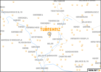 map of Tūbreh Rīz
